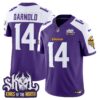 Minnesota Vikings King Of The North Patch Vapor Limited Jersey V2 – All Stitched – Purple Alternate – Sam Darnold Jersey