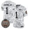 49ers 2024 Salute to Service Establishment Year Patch Vapor Limited Jersey – All Stitched – Army – Deebo Samuel Jersey