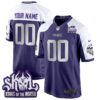 Minnesota Vikings 2024 Winter Warrior Skol Patch Game Custom Jersey – All Stitched – Purple Alternate Jersey