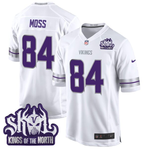 Minnesota Vikings 2024 Winter Warrior Skol Patch Game Jersey – All Stitched – White – Randy Moss Jersey