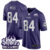 Minnesota Vikings 2024 Winter Warrior Skol Patch Game Jersey – All Stitched – Purple – Randy Moss Jersey