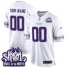 Minnesota Vikings 2024 Winter Warrior Skol Patch Game Custom Jersey – All Stitched – White Jersey