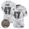 Eagles 2024 Salute to Service Establishment Year Patch Vapor Limited Jersey – All Stitched – Navy – Donald Trump Jersey