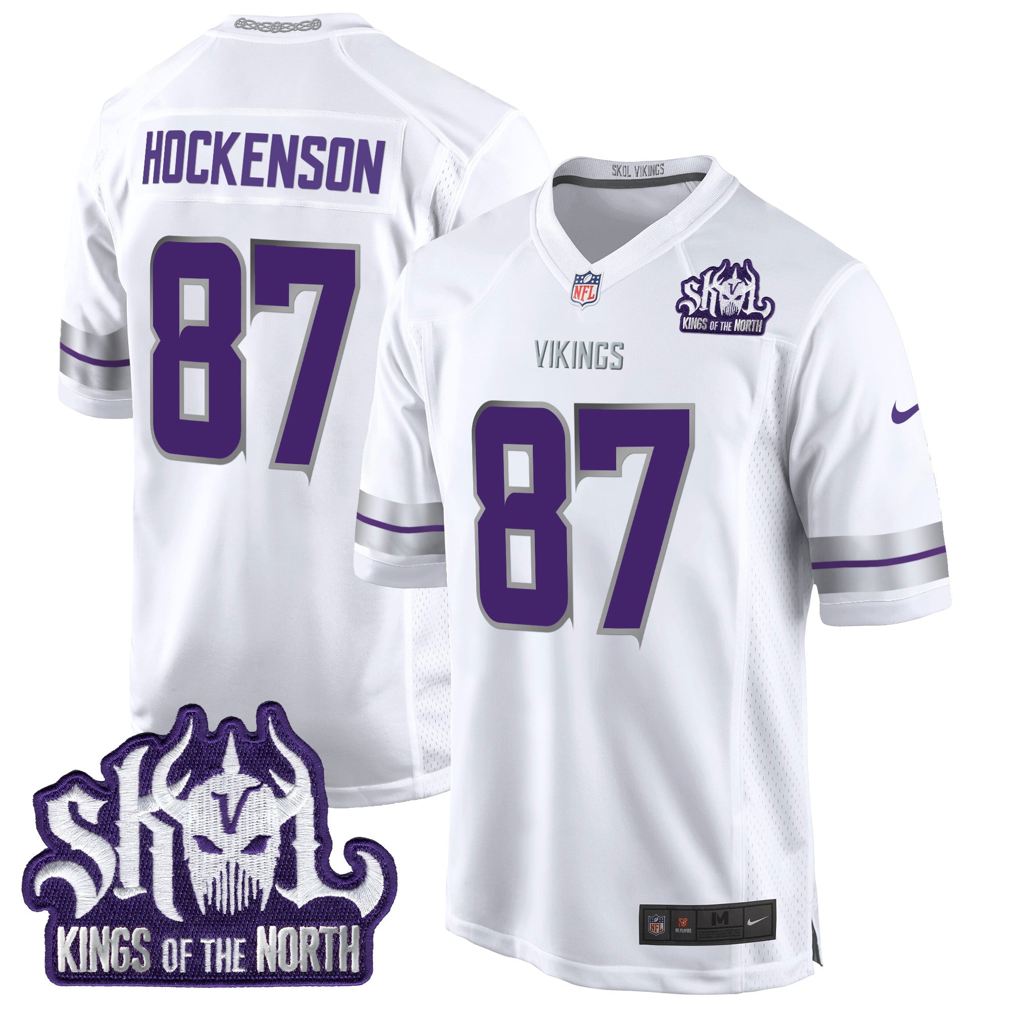 Minnesota Vikings 2024 Winter Warrior Skol Patch Game Jersey – All Stitched – White – T.J. Hockenson Jersey