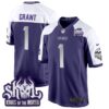 Minnesota Vikings 2024 Winter Warrior Skol Patch Game Jersey – All Stitched – Purple Alternate – Bud Grant Jersey