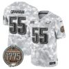 Eagles 2024 Salute to Service Establishment Year Patch Vapor Limited Jersey – All Stitched – Navy – Brandon Graham Jersey