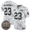 49ers 2024 Salute to Service Establishment Year Patch Vapor Limited Jersey – All Stitched – Marines – Christian McCaffrey Jersey