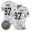49ers 2024 Salute to Service Establishment Year Patch Vapor Limited Jersey – All Stitched – Navy – Nick Bosa Jersey