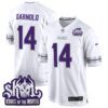Minnesota Vikings 2024 Winter Warrior Skol Patch Game Jersey – All Stitched – White – Sam Darnold Jersey