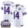 Minnesota Vikings King Of The North Patch Vapor Limited Jersey V2 – All Stitched – White – Sam Darnold Jersey
