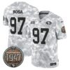 49ers 2024 Salute to Service Establishment Year Patch Vapor Limited Jersey – All Stitched – Air Force – Nick Bosa Jersey