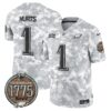 Eagles 2024 Salute to Service Establishment Year Patch Vapor Limited Jersey – All Stitched – Navy – Jalen Hurts Jersey