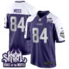 Minnesota Vikings 2024 Winter Warrior Skol Patch Game Jersey – All Stitched – Purple Alternate – Randy Moss Jersey