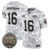 49ers 2024 Salute to Service Establishment Year Patch Vapor Limited Jersey – All Stitched – Marines – Joe Montana Jersey