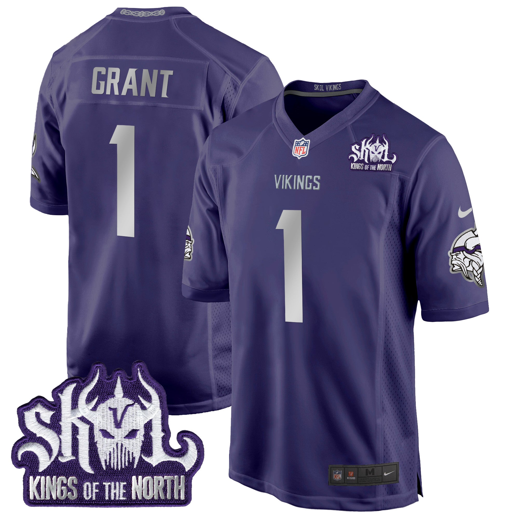 Minnesota Vikings 2024 Winter Warrior Skol Patch Game Jersey – All Stitched – Purple – Bud Grant Jersey