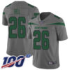 Nike Jets #26 Le’Veon Bell Gray Men’s Stitched NFL Limited Inverted Legend 100th Season Jersey