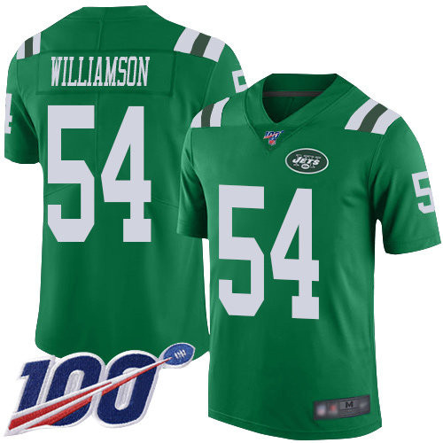 Nike Jets #54 Avery Williamson Green Men’s Stitched NFL Limited Rush 100th Season Jersey