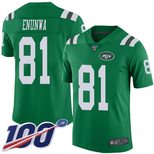 Nike Jets #81 Quincy Enunwa Green Men’s Stitched NFL Limited Rush 100th Season Jersey
