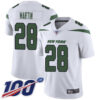Nike Jets #28 Curtis Martin White Men’s Stitched NFL 100th Season Vapor Limited Jersey