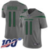 Nike Jets #11 Robby Anderson Gray Men’s Stitched NFL Limited Inverted Legend 100th Season Jersey