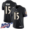 Nike Ravens #15 Marquise Brown Black Alternate Men’s Stitched NFL 100th Season Vapor Limited Jersey