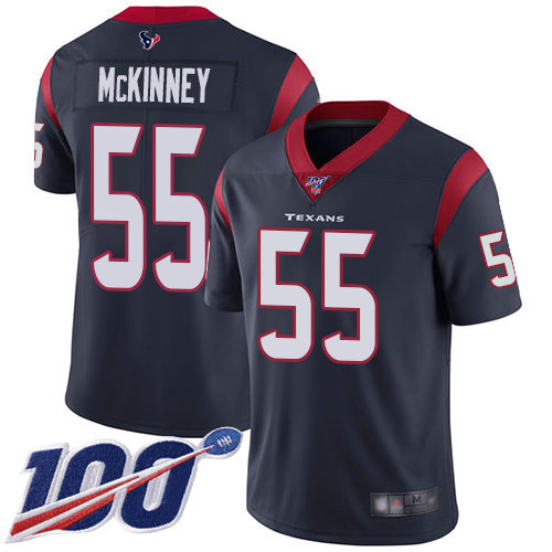 Nike Texans #55 Benardrick McKinney Navy Blue Team Color Men’s Stitched NFL 100th Season Vapor Limited Jersey