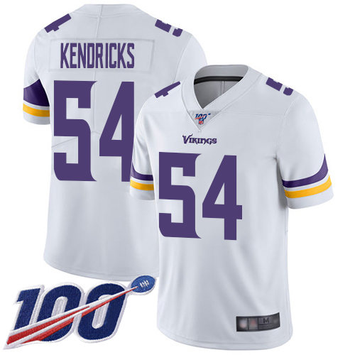 Nike Vikings #54 Eric Kendricks White Men’s Stitched NFL 100th Season Vapor Limited Jersey