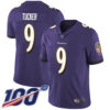 Nike Ravens #9 Justin Tucker Purple Team Color Men’s Stitched NFL 100th Season Vapor Limited Jersey