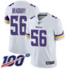Nike Vikings #56 Garrett Bradbury White Men’s Stitched NFL 100th Season Vapor Limited Jersey