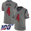 Nike Texans #4 Deshaun Watson Gray Men’s Stitched NFL Limited Inverted Legend 100th Season Jersey