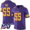 Nike Vikings #55 Anthony Barr Purple Men’s Stitched NFL Limited Rush 100th Season Jersey