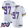 Nike Vikings #97 Everson Griffen White Men’s Stitched NFL 100th Season Vapor Limited Jersey