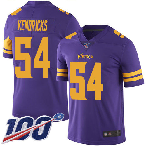 Nike Vikings #54 Eric Kendricks Purple Men’s Stitched NFL Limited Rush 100th Season Jersey