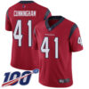 Nike Texans #41 Zach Cunningham Red Alternate Men’s Stitched NFL 100th Season Vapor Limited Jersey