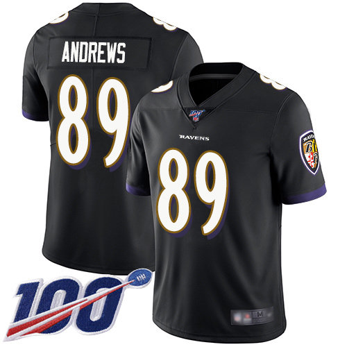 Nike Ravens #89 Mark Andrews Black Alternate Men’s Stitched NFL 100th Season Vapor Limited Jersey