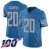 Nike Lions #20 Barry Sanders Blue Team Color Men’s Stitched NFL 100th Season Vapor Limited Jersey