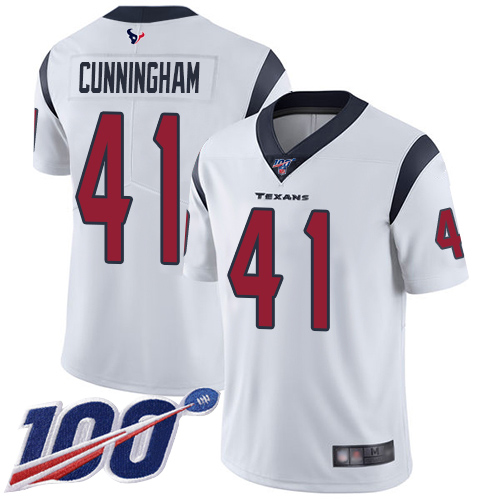 Nike Texans #41 Zach Cunningham White Men’s Stitched NFL 100th Season Vapor Limited Jersey