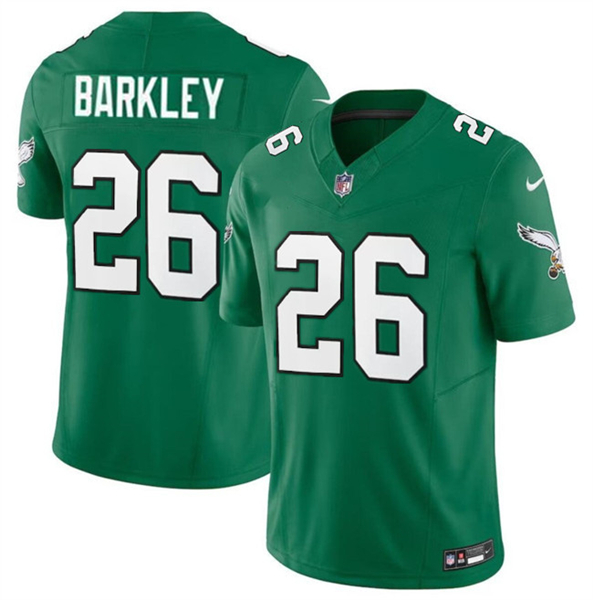 Men’s Philadelphia Eagles #26 Saquon Barkley Green 2023 F.U.S.E. Vapor Untouchable Limited Throwback Football Stitched Jersey