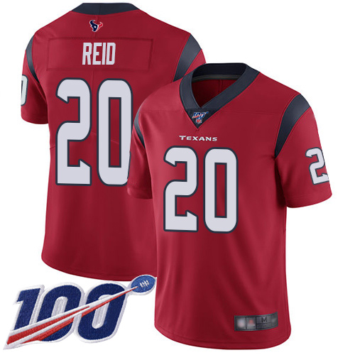 Nike Texans #20 Justin Reid Red Alternate Men’s Stitched NFL 100th Season Vapor Limited Jersey