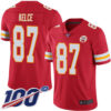 Nike Chiefs #87 Travis Kelce Red Team Color Men’s Stitched NFL 100th Season Vapor Limited Jersey