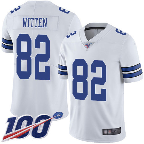 Nike Cowboys #82 Jason Witten White Men’s Stitched NFL 100th Season Vapor Limited Jersey