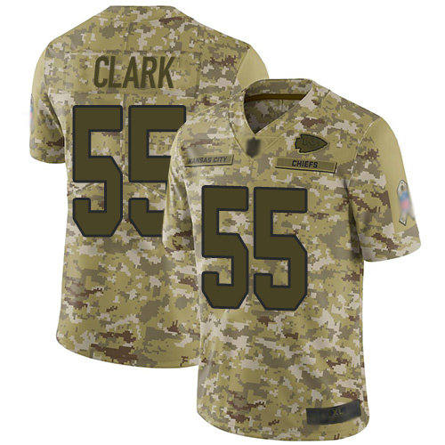 Nike Chiefs #55 Frank Clark Camo Men’s Stitched NFL Limited 2018 Salute To Service Jersey