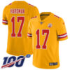 Nike Chiefs #17 Mecole Hardman Gold Men’s Stitched NFL Limited Inverted Legend 100th Season Jersey