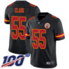 Nike Chiefs #55 Frank Clark Black Men’s Stitched NFL Limited Rush 100th Season Jersey