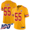 Nike Chiefs #55 Frank Clark Gold Men’s Stitched NFL Limited Inverted Legend 100th Season Jersey