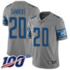 Nike Lions #20 Barry Sanders Gray Men’s Stitched NFL Limited Inverted Legend 100th Season Jersey