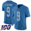 Nike Lions #9 Matthew Stafford Blue Throwback Men’s Stitched NFL 100th Season Vapor Limited Jersey