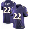 Men’s Baltimore Ravens #22 Derrick Henry Purple 2023 F.U.S.E. Vapor Limited Football Stitched Jersey
