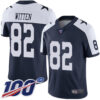 Nike Cowboys #82 Jason Witten Navy Blue Thanksgiving Men’s Stitched NFL 100th Season Vapor Throwback Limited Jersey
