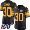Steelers #30 James Conner Black Men’s Stitched Football Limited Rush 100th Season Jersey